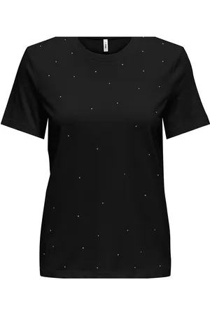 ONLY Onlolivia Life Reg S/S Bow Top Box Jrs Tops T-shirts & Tops Short-sleeved Black