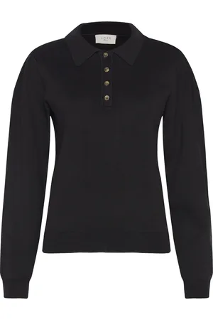 Norr Als Polo Knit Top Tops T-shirts & Tops Polos Black