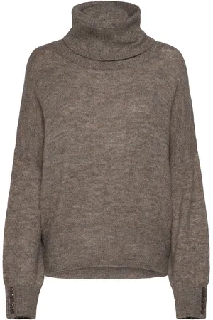 Ichi Ihkamara Rn2 Tops Knitwear Turtleneck Brown