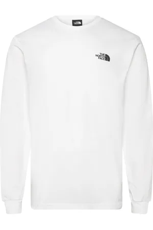 The North Face M L/S Box Nse Tee Sport Sport Clothing Sport Tops Sport Long Sleeved Tops White