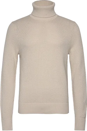 J Lindeberg Olivero Turtleneck Sweater Tops Knitwear Turtlenecks Beige