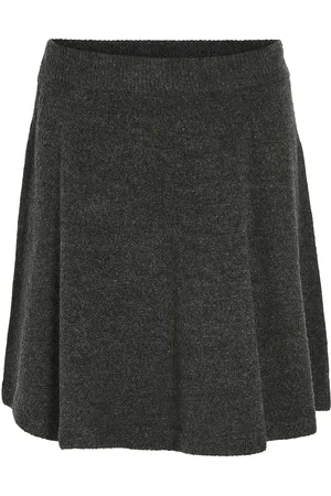 VILA Viheidi Hw Short Knit Skirt/Ka Skirts Short Skirts Grey