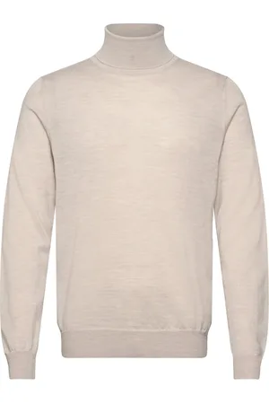 J Lindeberg Kaden Merino Turtleneck Tops Knitwear Turtlenecks Beige