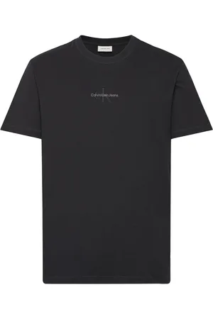 Calvin Klein Monologo Tee Tops T-shirts Short-sleeved Black