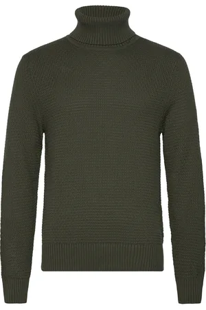 J Lindeberg Olivero Turtleneck Sweater Tops Knitwear Turtlenecks Green