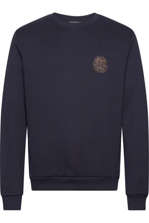 Les Deux Globe Sweatshirt Tops Sweat-shirts & Hoodies Sweat-shirts Navy