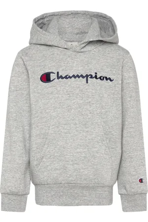 Champion Hooded Sweatshirt Tops Sweat-shirts & Hoodies Hoodies Grey