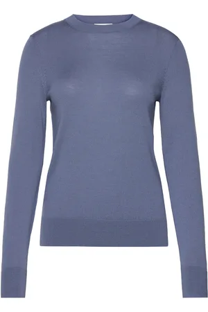 Calvin Klein Merino Wool C-Neck Sweater Tops Knitwear Jumpers Blue