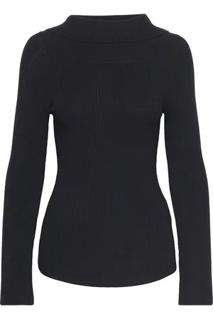 ONLY Olmjayden Ls Off Shoulder Knt Tops Knitwear Jumpers Black
