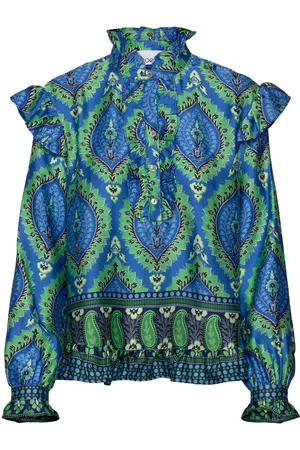 Noella Reno Blouse Tops Blouses Long-sleeved Green