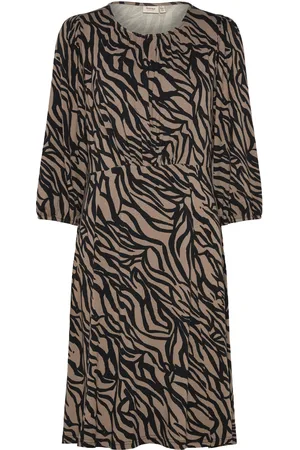 FRANSA Frflora Dr 2 Polvipituinen Mekko Brown