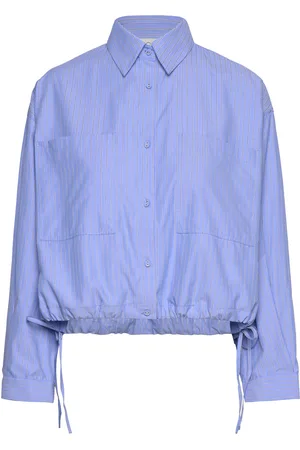 Norr Travis Shirt Tops Shirts Long-sleeved Blue
