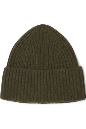 garbo&friends Lilac Knitted Beanie Accessories Headwear Hats Beanie Khaki Green