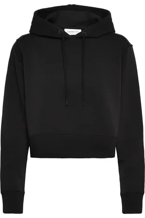 Calvin Klein Logo Elastic Hoodie Tops Sweat-shirts & Hoodies Black