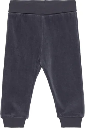 FIXONI Pants Velour Bottoms Sweatpants Blue