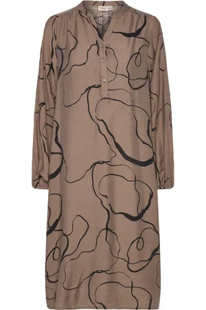 FRANSA Frariana Dr 3 Polvipituinen Mekko Brown