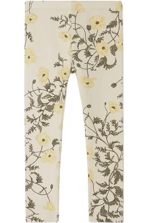 garbo&friends Flos Beige Jersey Leggings Baby Bottoms Leggings Cream