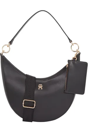 Tommy Hilfiger Th Monotype Conv. Shoulder Bag Bags Small Shoulder Bags-crossbody Bags Black