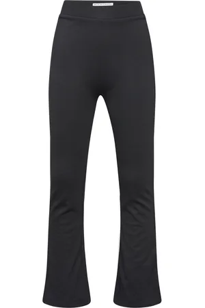 TOM TAILOR Flared Interlock Pants Bottoms Leggings Black