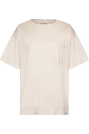 American Vintage Rompool Tops T-shirts & Tops Short-sleeved Cream