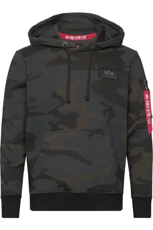 Alpha Industries Back Print Hoody Camo Designers Sweat-shirts & Hoodies Hoodies Multi/patterned