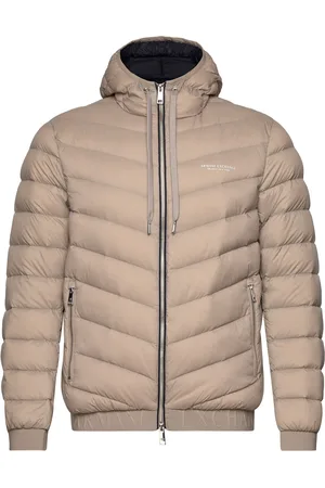 Armani Exchange Down Jackets Vuorillinen Takki Topattu Takki Beige