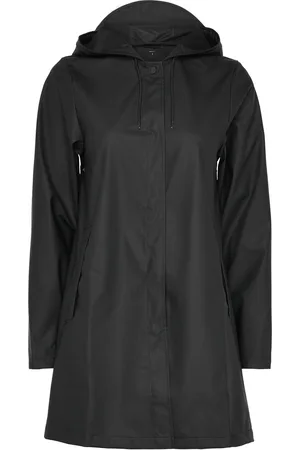 Rains A-Line W Jacket W3 Outerwear Rainwear Rain Coats Black