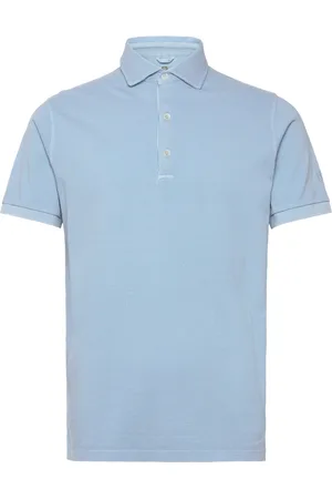 MOS MOSH Gallery Mmgharvey Faded Polo Tops Polos Short-sleeved Blue