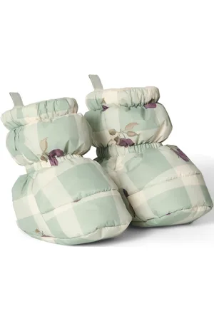 garbo&friends Tree Of Life Puffer Booties Baby Shoes Baby Booties Green