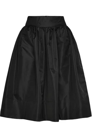 Rabens Saloner Nylon Full Skirt - Silke Skirts Knee-length & Midi Skirts Black Rabens Sal R