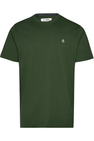 Original Penguin S/S Embroidered Logo Tops T-shirts Short-sleeved Green