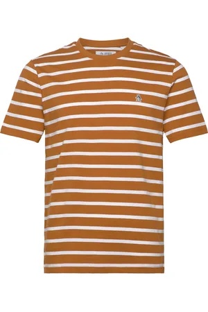 Original Penguin Org Jrsy Breton Tee Tops T-shirts Short-sleeved Brown