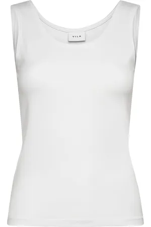 VILA Vinora Tank Top - Noos Tops T-shirts & Tops Sleeveless White