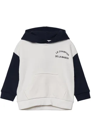 MANGO Printed Cotton Sweatshirt Tops Sweat-shirts & Hoodies Hoodies White
