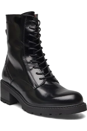 Wonders Azura Shoes Boots Ankle Boots Laced Boots Black