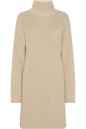 Calvin Klein Chunky Loose Sweater Dress Lyhyt Mekko Beige