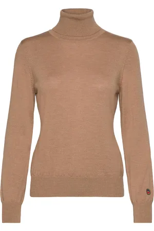BUSNEL Alice Rollerneck Tops Knitwear Turtleneck Beige