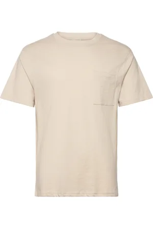 Solid Sddurant Ss Tee Tops T-shirts Short-sleeved Cream