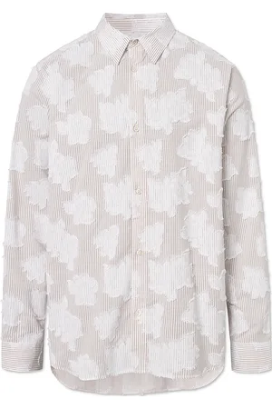 Rue de Tokyo Samson Japanese Flower Tops Shirts Casual Beige