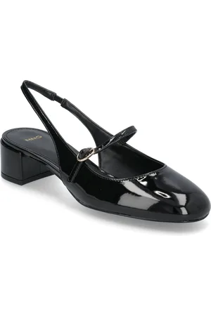 MANGO Heeled Shoes With Buckle Shoes Sling Backs Heeled Slingbacks Black