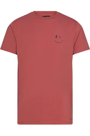 Clean Cut Patrick Organic Tee Tops T-shirts Short-sleeved Red