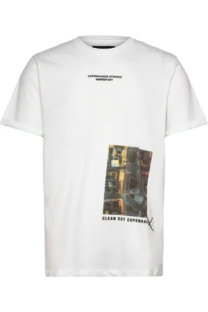 Clean Cut Nørreport Organic Tee Tops T-shirts Short-sleeved White