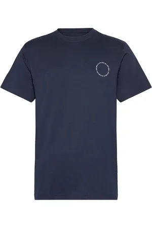 Clean Cut Ronald Cotton Tee Ss Tops T-shirts Short-sleeved Navy