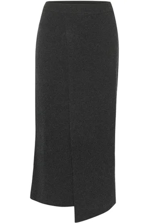 Gestuz Manzigz Skirt Skirts Knee-length & Midi Skirts Grey