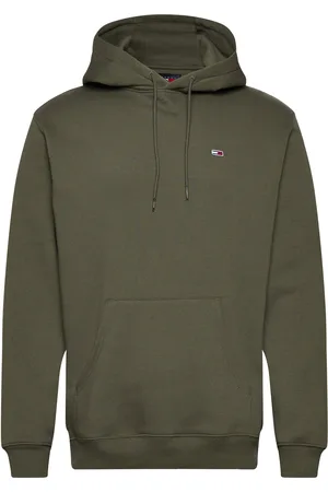 Tommy Hilfiger Tjm Reg S Flag Fleece Hoodie Tops Sweat-shirts & Hoodies Hoodies Green