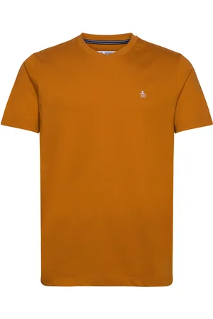 Original Penguin S/S Embroidered Logo Tops T-shirts Short-sleeved Orange