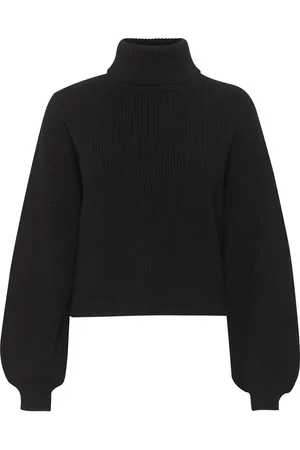 Gestuz Mebagz Short Pullover Tops Knitwear Turtleneck Black