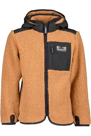 Didriksons Exa Kids Fz 2 Outerwear Fleece Outerwear Fleece Jackets Brown