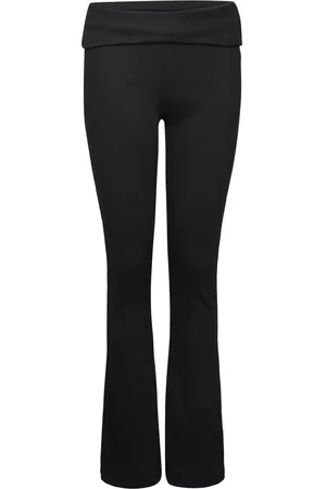 LMTD Nlfkula Bootcut Rib Pant Bottoms Trousers Black