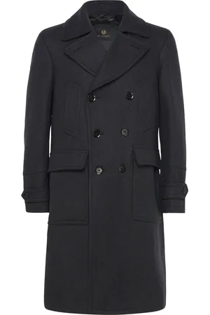 Belstaff Milford Coat Charcoal Designers Coats Wool Coats Black